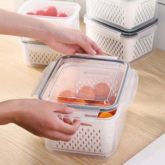 Boite de rangement frigo - Hermétique avec égouttoir