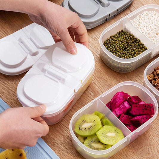 Boites de rangement frigo - 2 compartiments avec couvercle