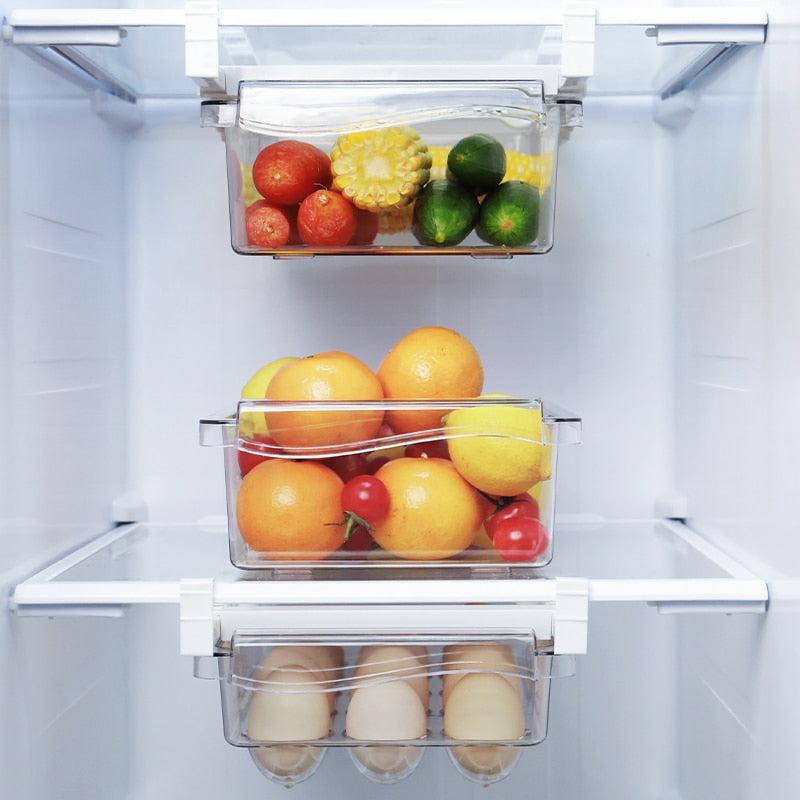 Boite de rangement frigo - suspendue et coulissante.